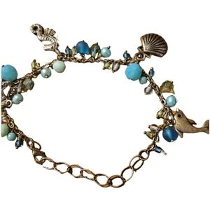 🩵Ocean themed charms & beads bracelet